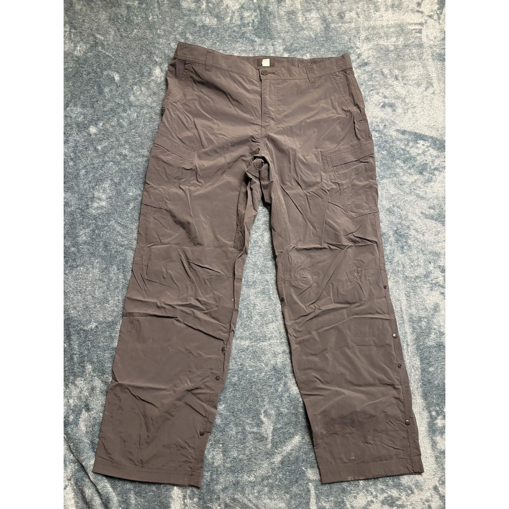 REI Co-op Mens 42x32 Dark Grey Cargo Hiking Pants Outdoor Relaxed Fit
